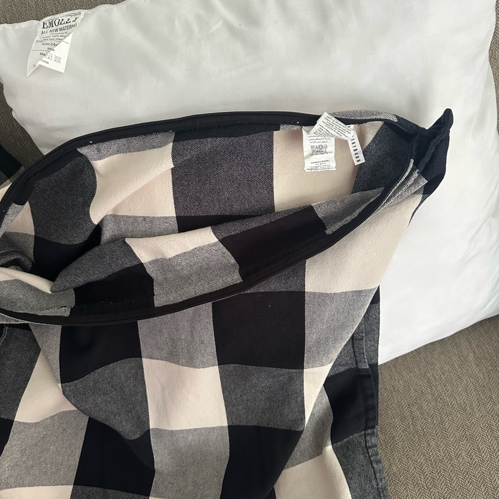 Pottery Barn Black and White Checkered Accent Pillows - Picture 4 of 8